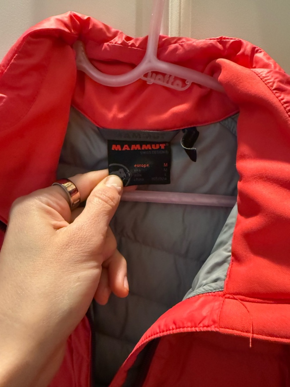 Mammut Coral-Red Puffer Jacket